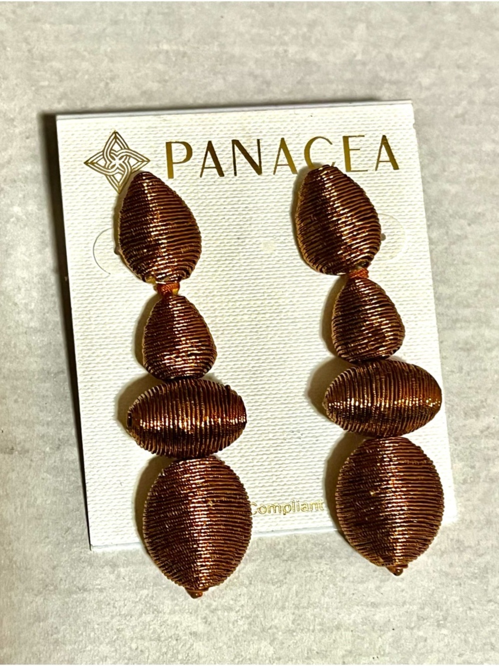 Panacea  Metallic Drop Statement Earrings